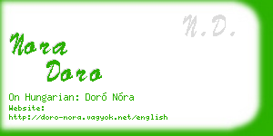 nora doro business card